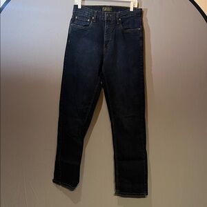 Men's Dark Blue Straight Jeans